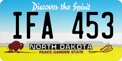 ND license plate IFA453
