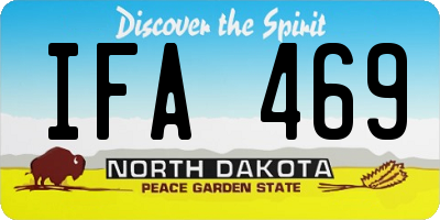 ND license plate IFA469