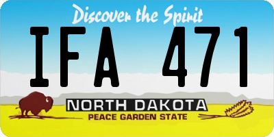 ND license plate IFA471