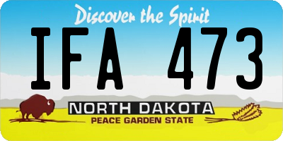 ND license plate IFA473