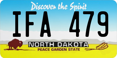 ND license plate IFA479