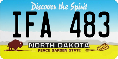 ND license plate IFA483