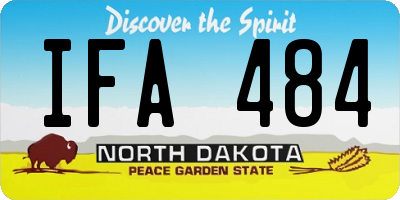 ND license plate IFA484