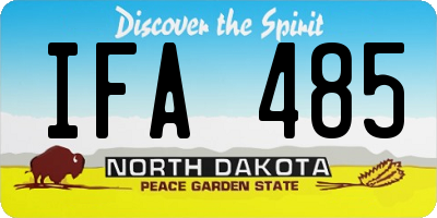 ND license plate IFA485