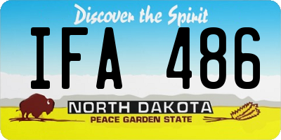 ND license plate IFA486