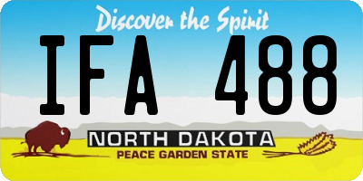 ND license plate IFA488