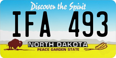 ND license plate IFA493