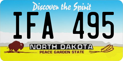 ND license plate IFA495