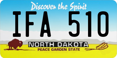 ND license plate IFA510