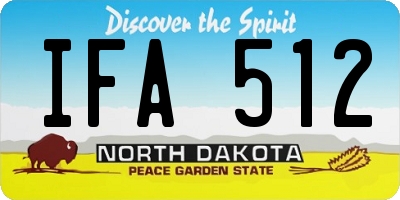 ND license plate IFA512