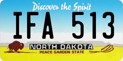 ND license plate IFA513