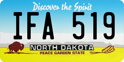 ND license plate IFA519