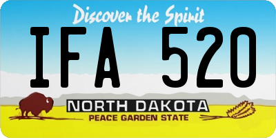 ND license plate IFA520