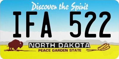 ND license plate IFA522