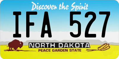 ND license plate IFA527
