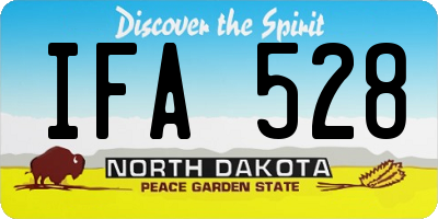 ND license plate IFA528