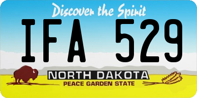 ND license plate IFA529