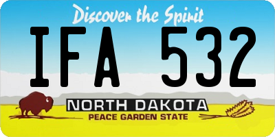 ND license plate IFA532