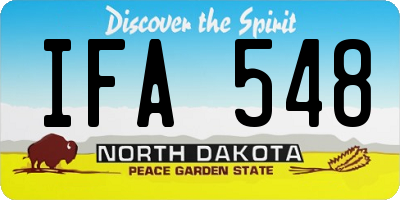ND license plate IFA548