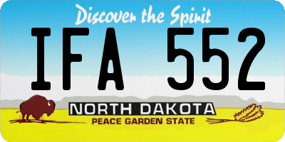 ND license plate IFA552