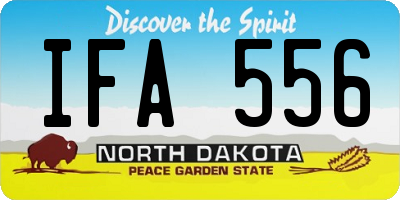 ND license plate IFA556