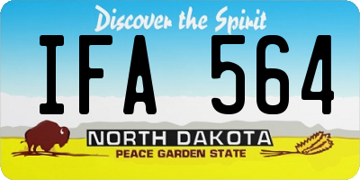ND license plate IFA564