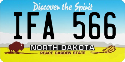 ND license plate IFA566