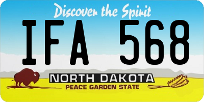 ND license plate IFA568