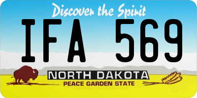 ND license plate IFA569