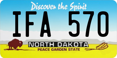 ND license plate IFA570