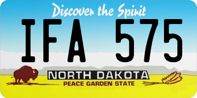 ND license plate IFA575