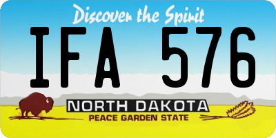 ND license plate IFA576