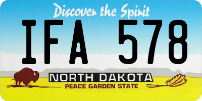 ND license plate IFA578