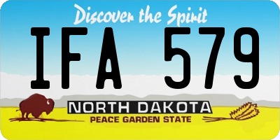 ND license plate IFA579