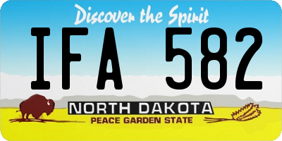 ND license plate IFA582