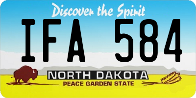 ND license plate IFA584