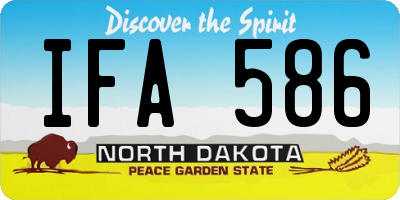 ND license plate IFA586