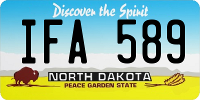 ND license plate IFA589