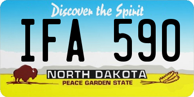 ND license plate IFA590