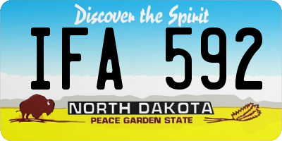 ND license plate IFA592