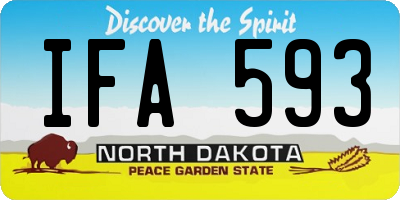 ND license plate IFA593