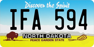 ND license plate IFA594