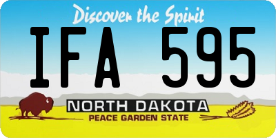 ND license plate IFA595
