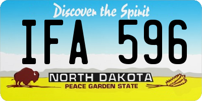 ND license plate IFA596