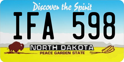 ND license plate IFA598
