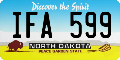 ND license plate IFA599