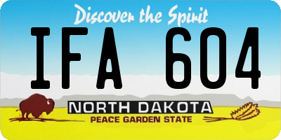 ND license plate IFA604