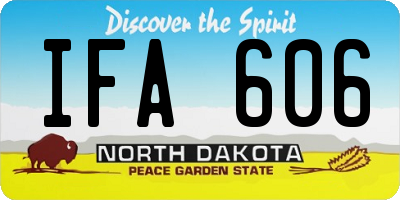 ND license plate IFA606