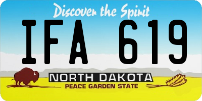 ND license plate IFA619