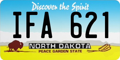 ND license plate IFA621